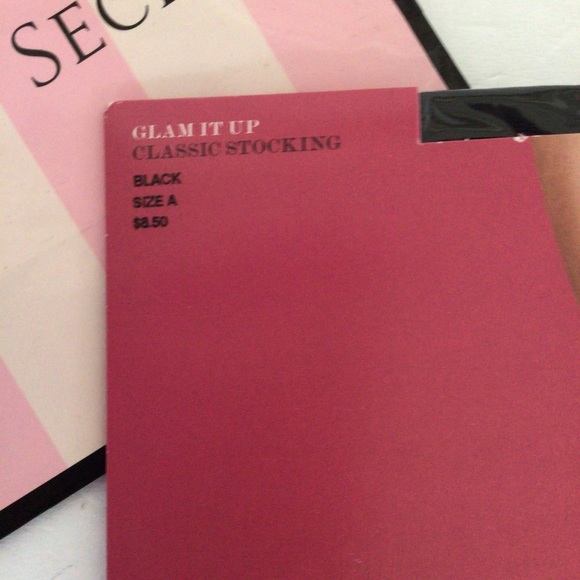 VICTORIAS SECRET SEXY LITTLE THINGS BLACK THIGH HIGH STOCKINGS NWT SMALL… - Picture 3 of 10